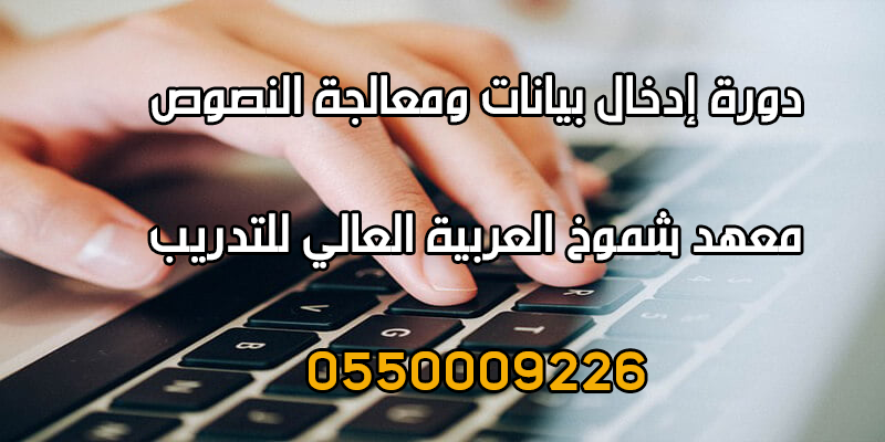 دورة إدخال بيانات ومعالجة النصوص
